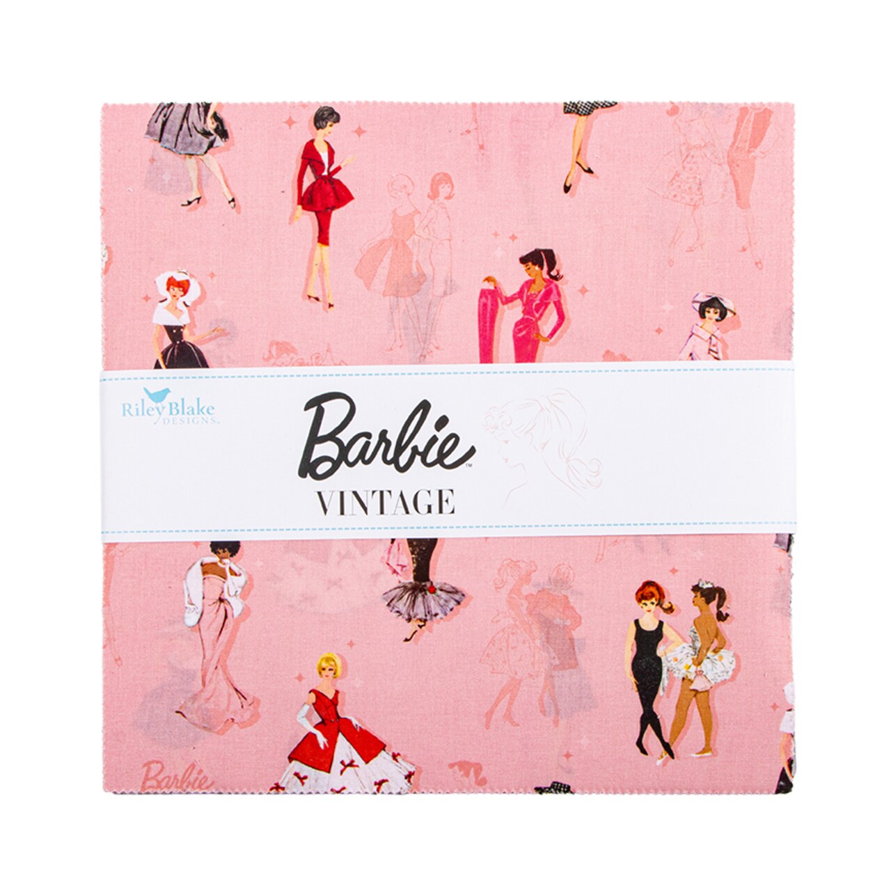 Barbie Vintage 10" Square Pack (Layer Cake / 10" Stacker) by Riley Blake Designs for Riley Blake (10-16890-42)